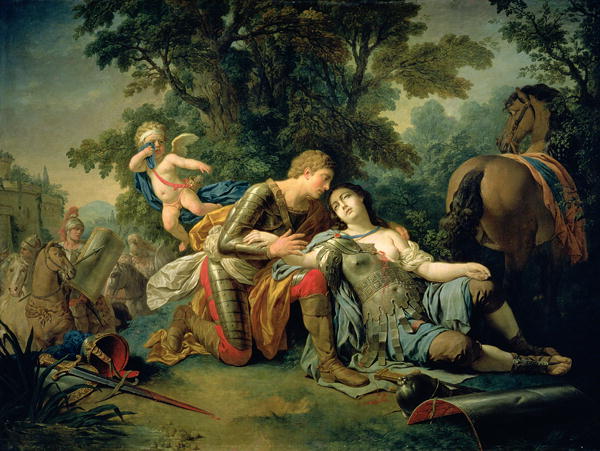 Tancred And Clorinda by Louis Jean Francois Lagrenee